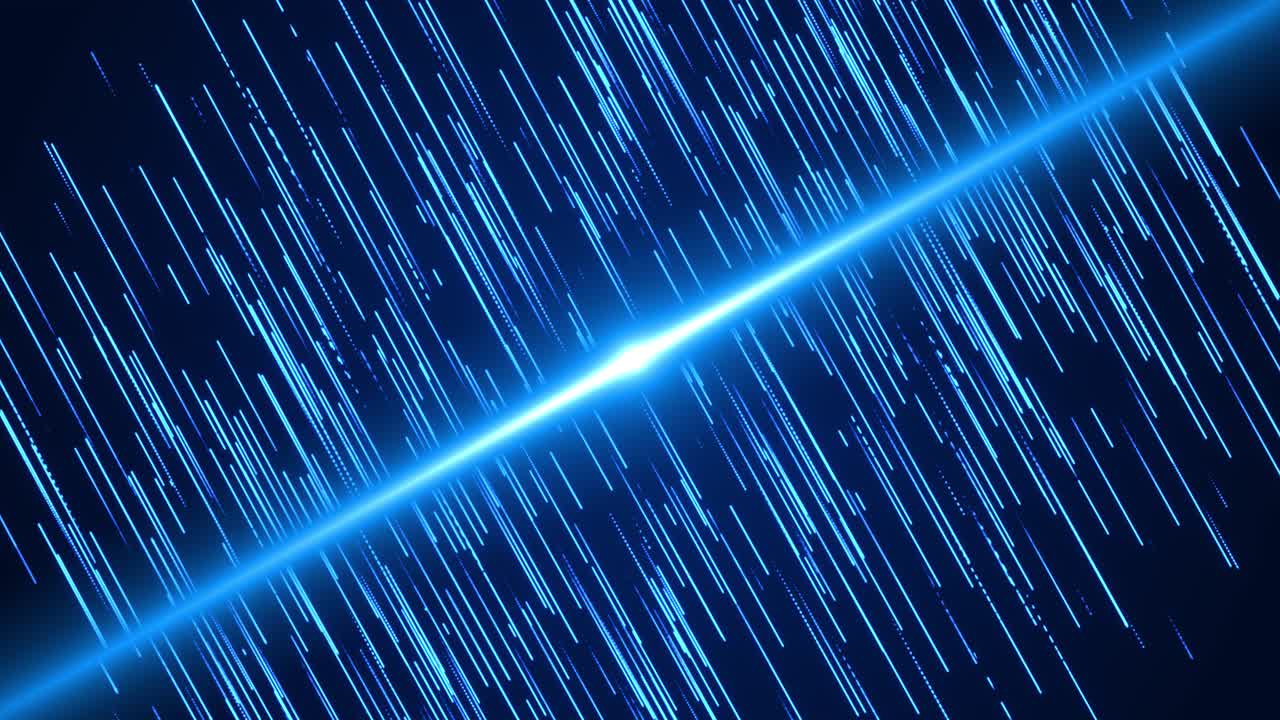 4k blue light party performance stage loop background blue neon light abstract visual geometry