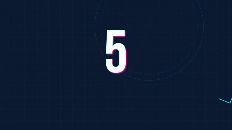 Timer digitale conto alla rovescia da dieci a zero