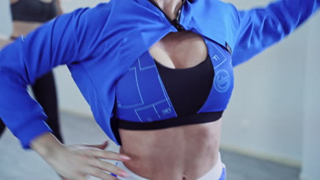 active people sport workout concept. healthy young athletes doing exercises at gym