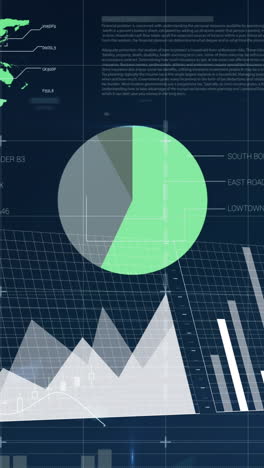 animación del procesamiento de datos sobre un fondo negro