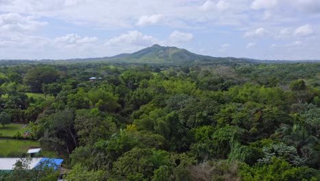 Drohne-Fliegt-über-Grünen-Wald-In-Der-Nähe-Von-Bayaguana-In-Der-Gemeinde-Monte-Plata