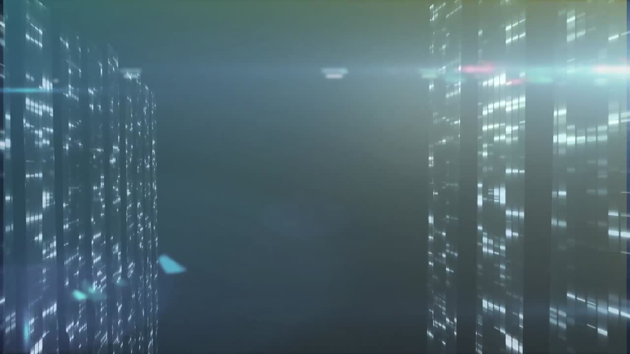 Animation of moving shapes over light spots