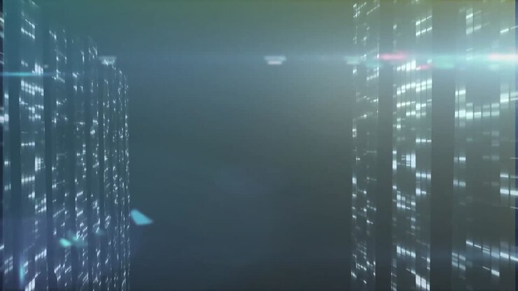 Animation of moving shapes over light spots