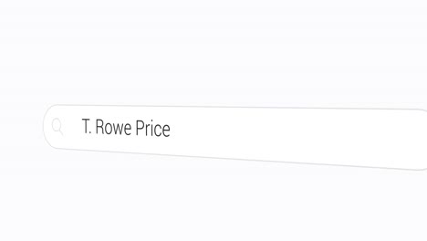 typing t. rowe price on the search engine