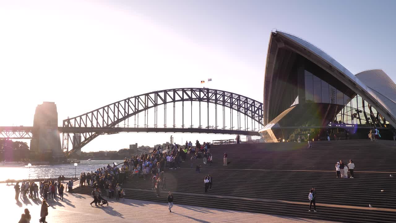 Sydney Opera House and Harbour Bridge at Sunset