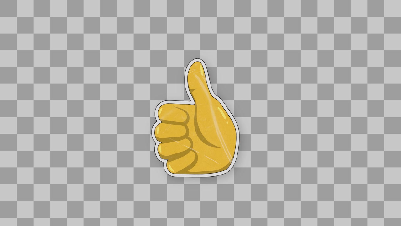 Cartoon Thumbs Up Sticker