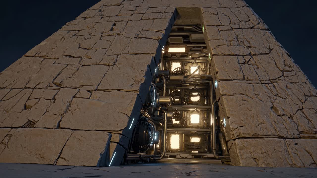 Ancient Pyramid with Futuristic Technology Inside