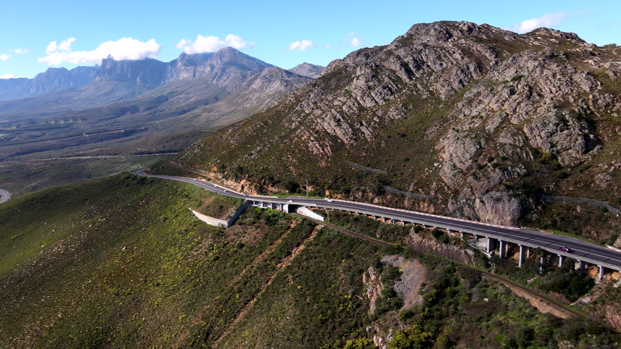 N2 highway over Sir Lowry's Pass main route between Cape Town and Garden Route