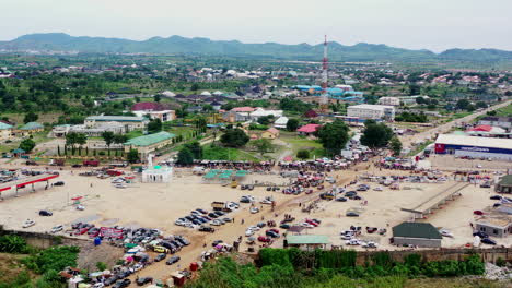 kuje area council near abuja, nigeria - aerial flyover