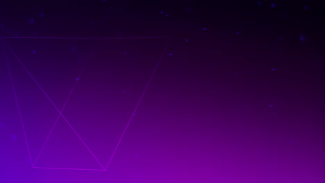 motion geometric triangular with particles in space abstract purple dark background