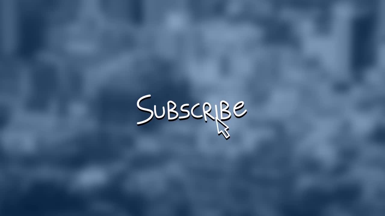 animación del texto de suscripción con el cursor fuera de foco cityscape