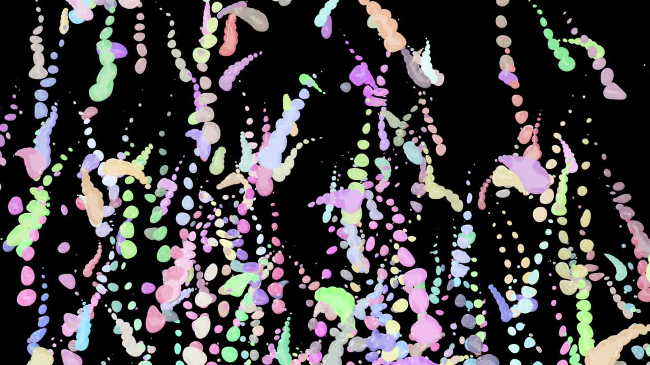 추상적으로 움직이는 검은색의 다채로운 배경