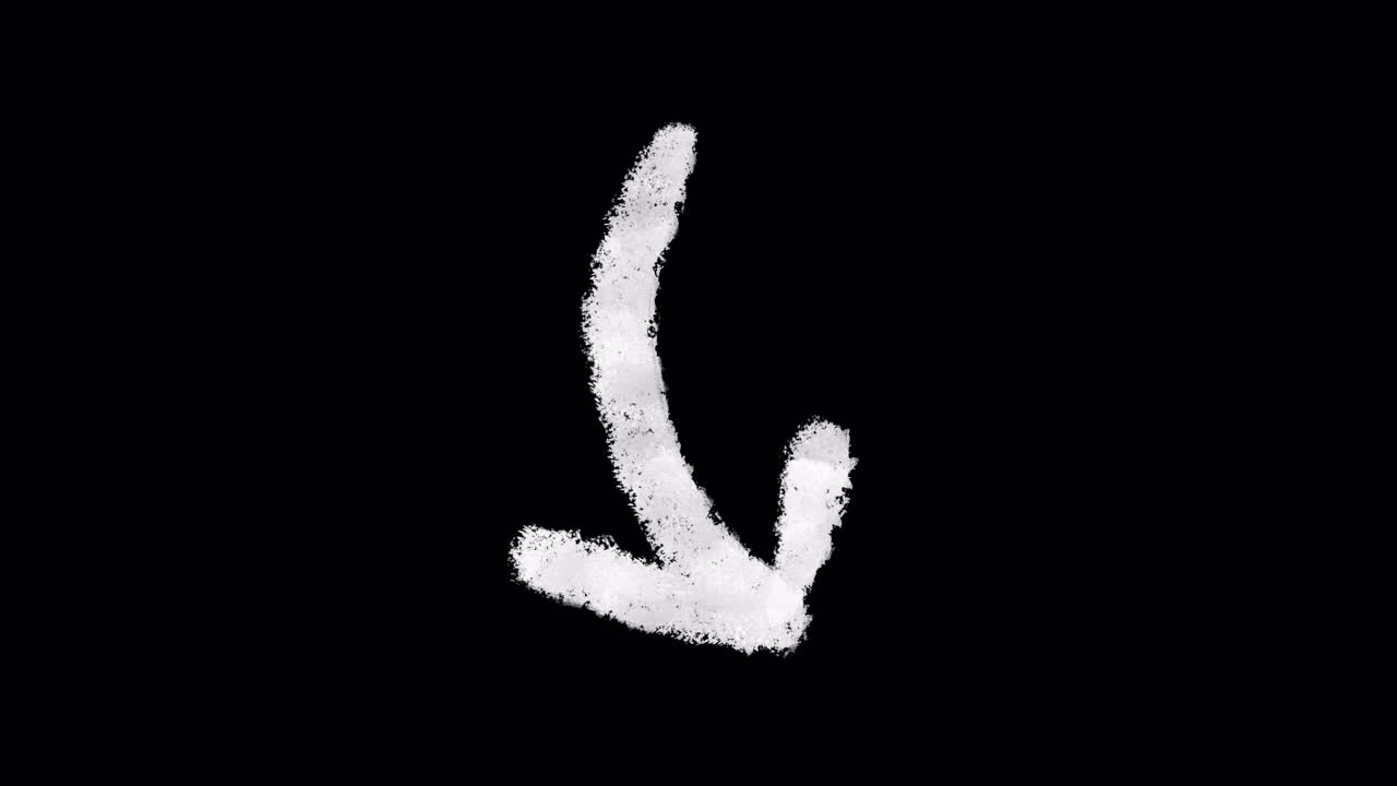 Wiggly Chalk Arrow Down