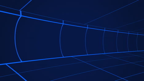 líneas de cuadrícula en movimiento en fondo azul 4k