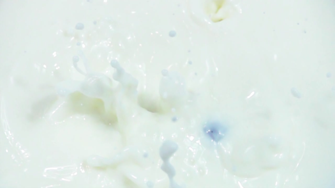 우유 스플래시와 요구르트