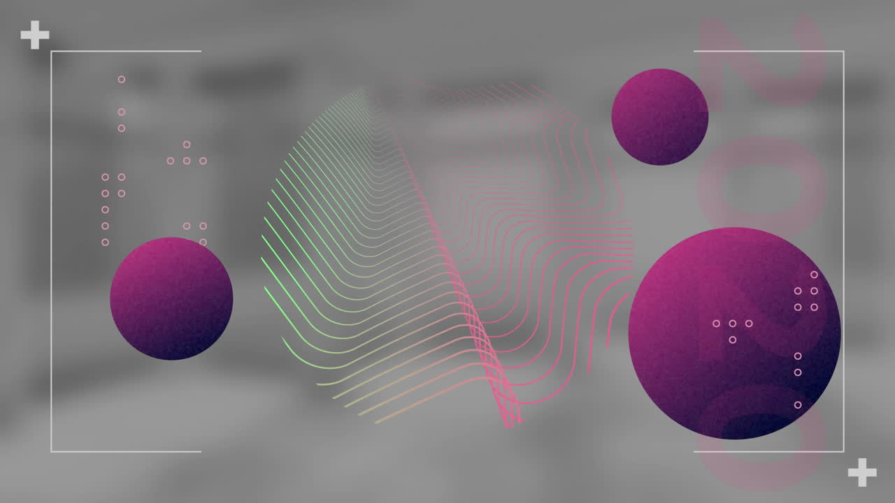 анимация форм на размытом фоне.