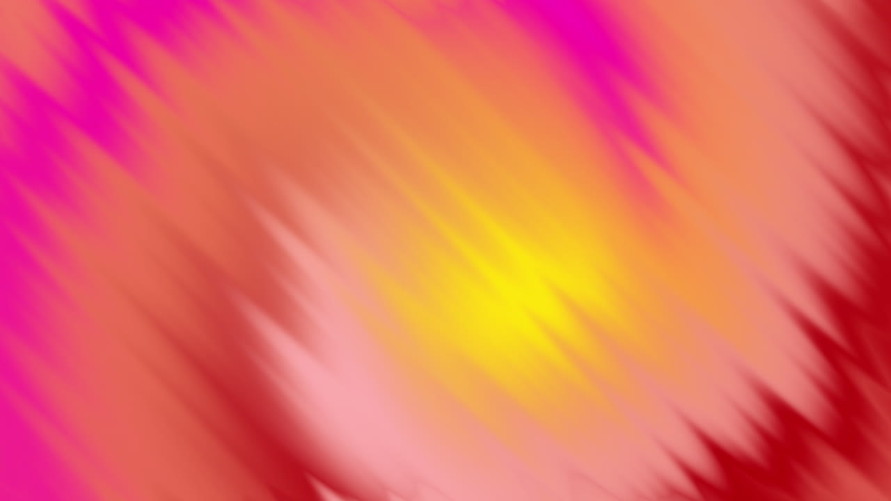 4 Color Gradient Mix with Distorted Wave Pattern with Purple, Yellow, Red, Orange. Motion Graphics Background. Streaks of Light Rippling Across Screen