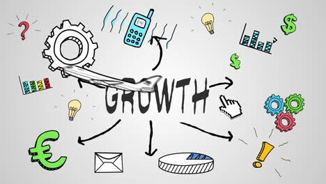 digital animation of growth concept