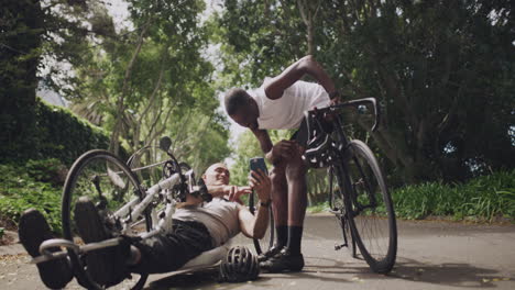 friends supporting each other during exercise