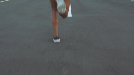 person running on the road