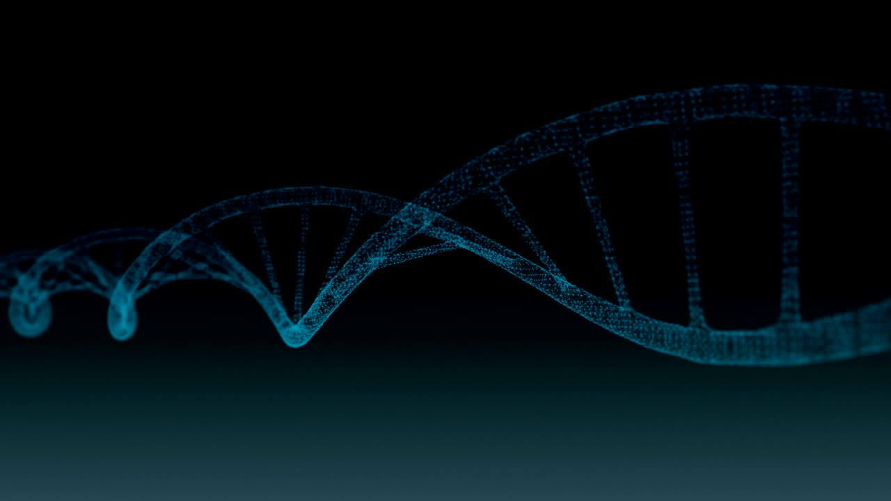 adn humano. fondo abstracto con plexo. animación en bucle