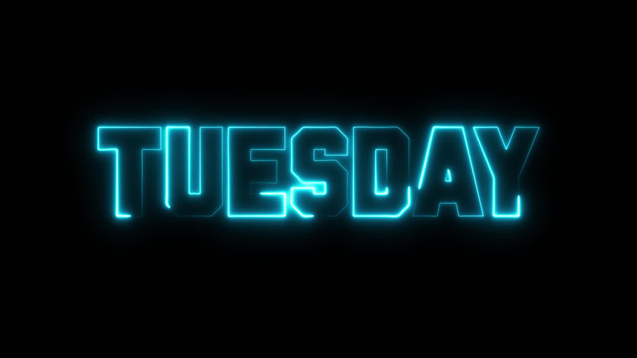 Tuesday in neon light