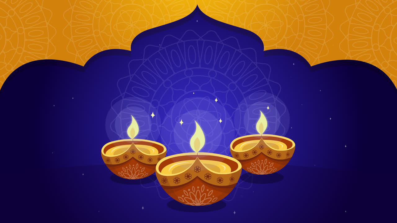 Diwali Celebration Background with Diyas