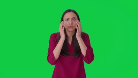 Stressed-Indian-woman-getting-a-shocking-news-Green-screen