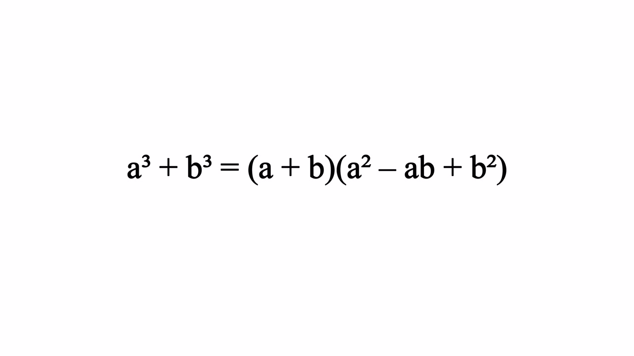ALGEBRA FORMULA a3 + b3 appear on whiteboard