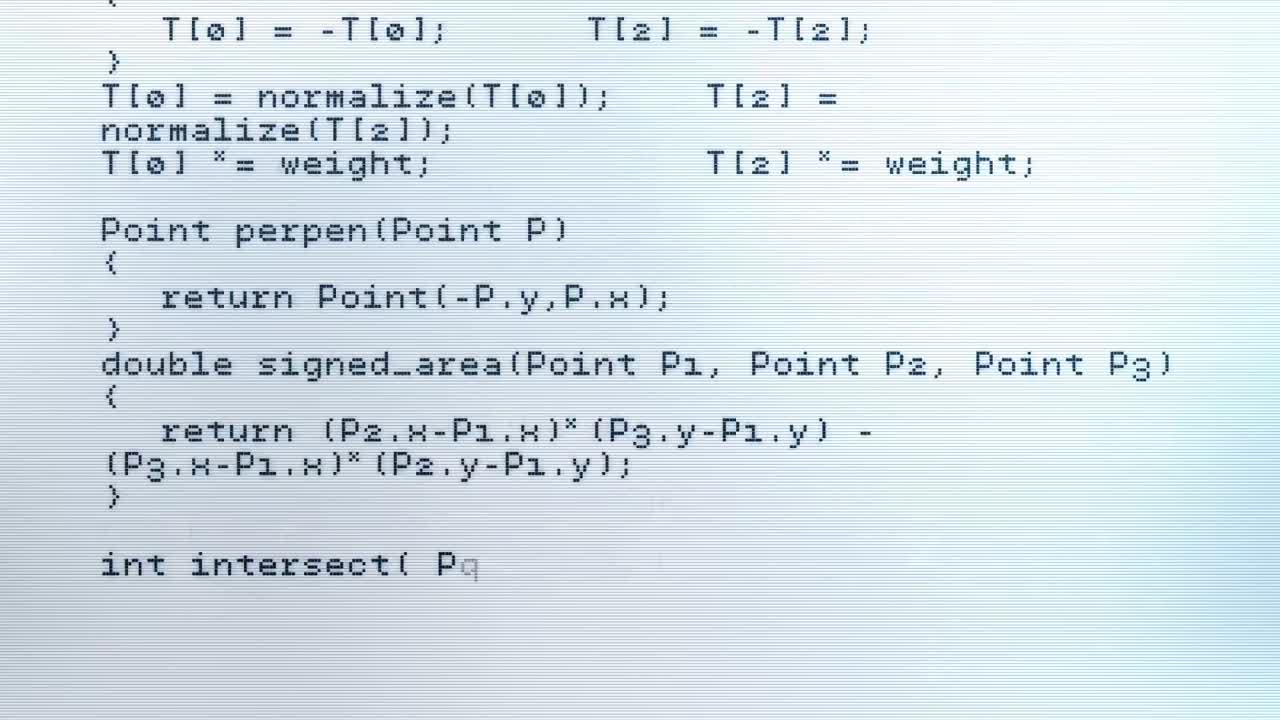 Digital animation of matrix
