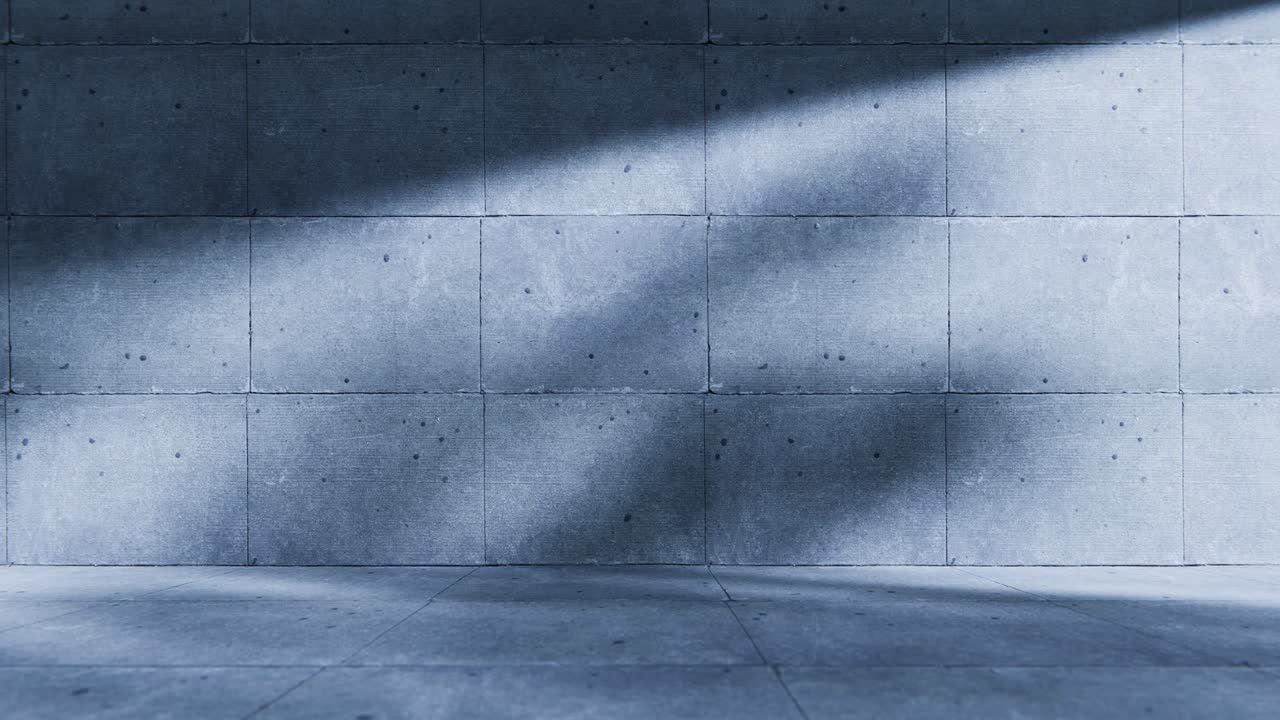 Moving Shadows on Concrete Wall and Floor