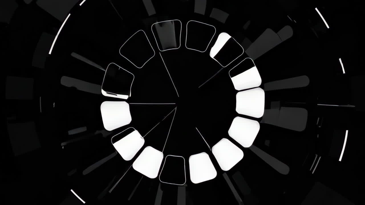 Abstract Futuristic Clock Design