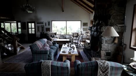 spacious livingroom fireplace patagonia argentina
