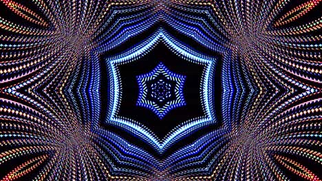 Bright abstract light governing full color, kaleidoscope,blue background