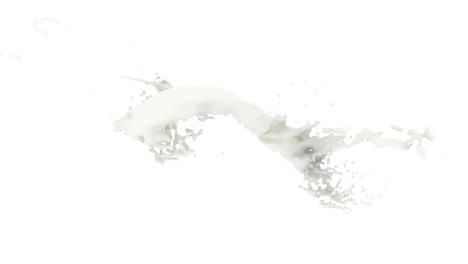 stream milk on white food concept wave flow super slow 1000 fps 4k