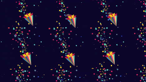 colorful confetti explosion party pattern