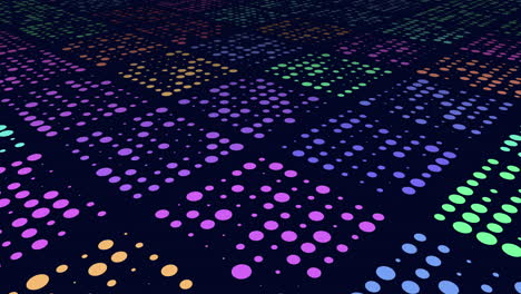 futuristic dots pattern in rows with rainbow color 1