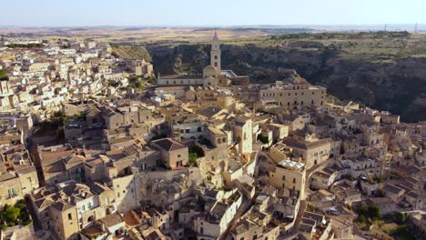 imágenes aéreas de sassi di matera en basilicata, sur de italia