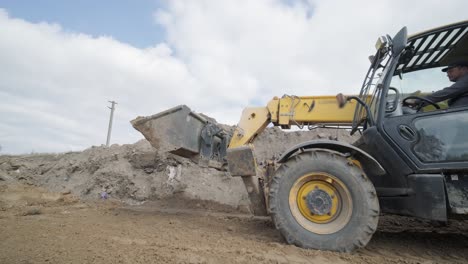 excavation tractor works, compaction of the soil