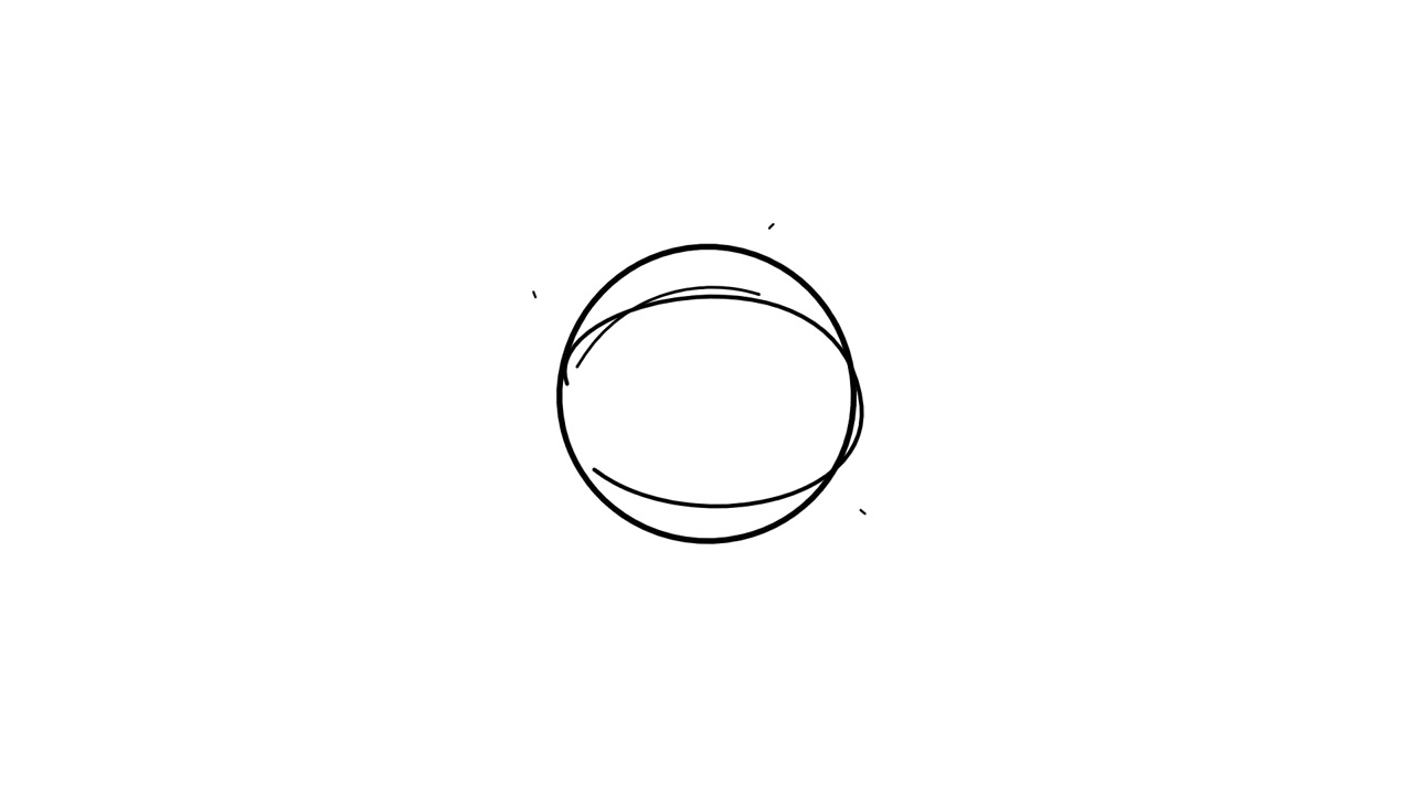Hand-Drawn Sketch of a Circle Appearing on White Background