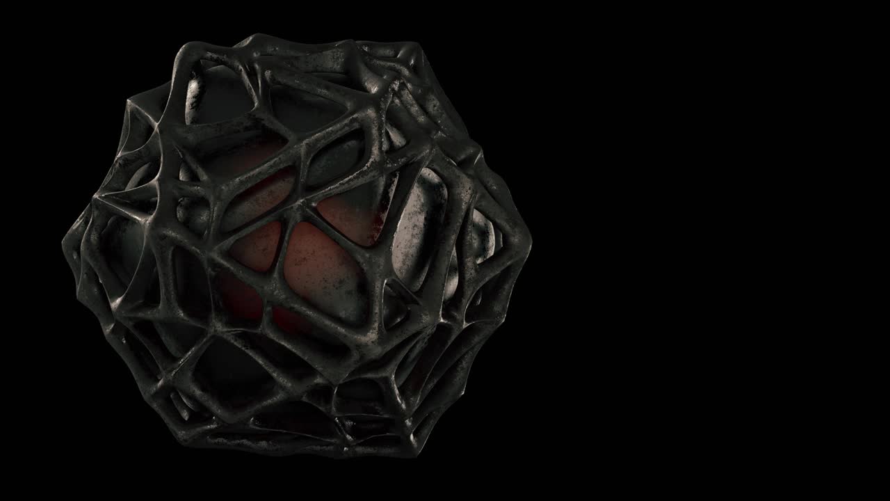 espora orgánica de animación en 3d en el bucle c