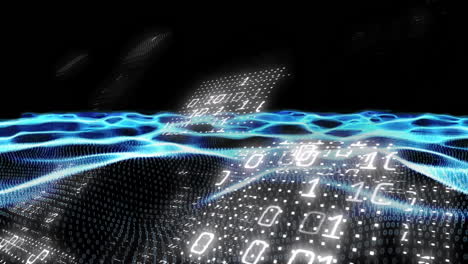 animation of data processing over light spots