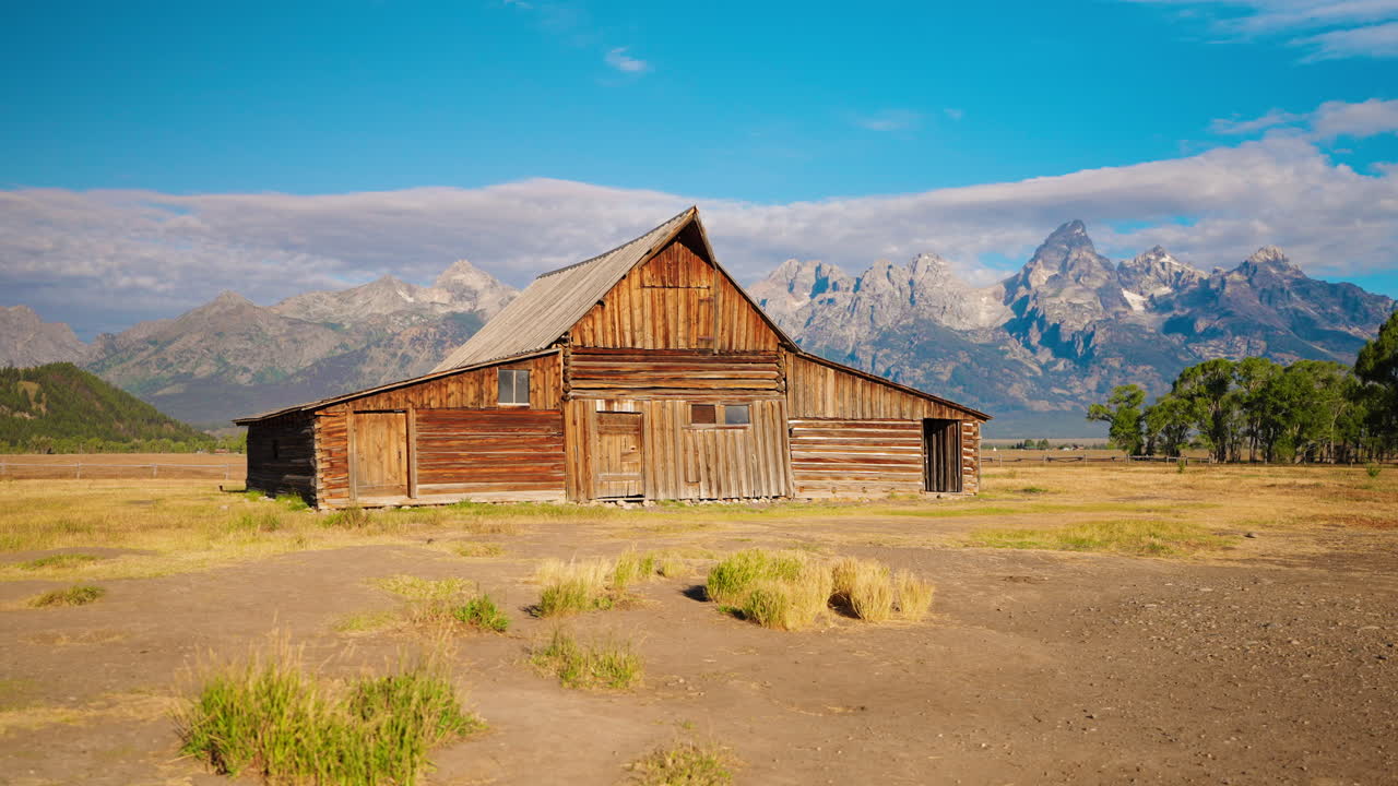 Rustic Barn with Grand Teton Mountains