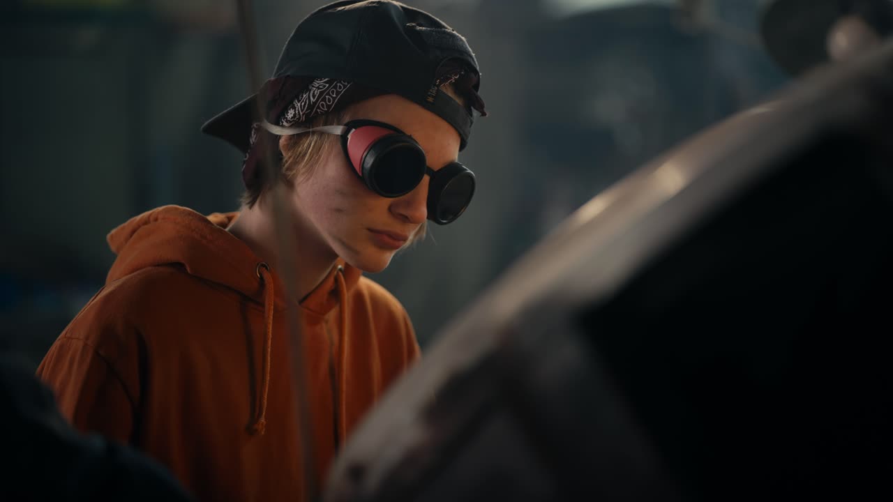 Sparks and Sweat: A Teenage Mechanic's Dedication to Welding