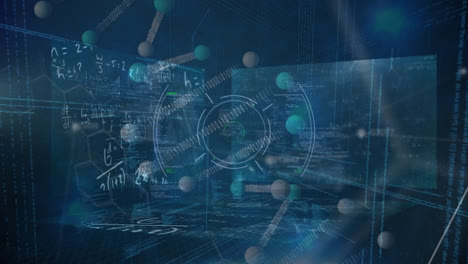 과학적 데이터 처리 및 dna 스트랜드 스핀의 애니메이션