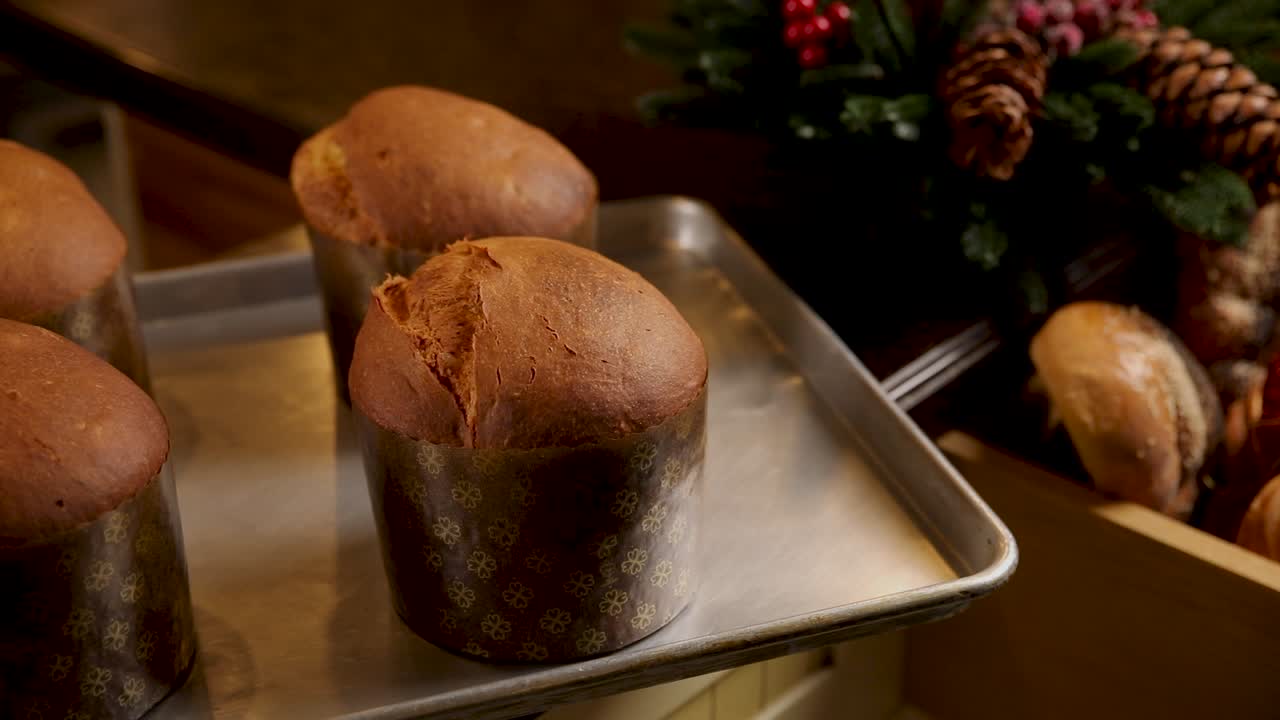 을 가진 크리스마스 주방 장식