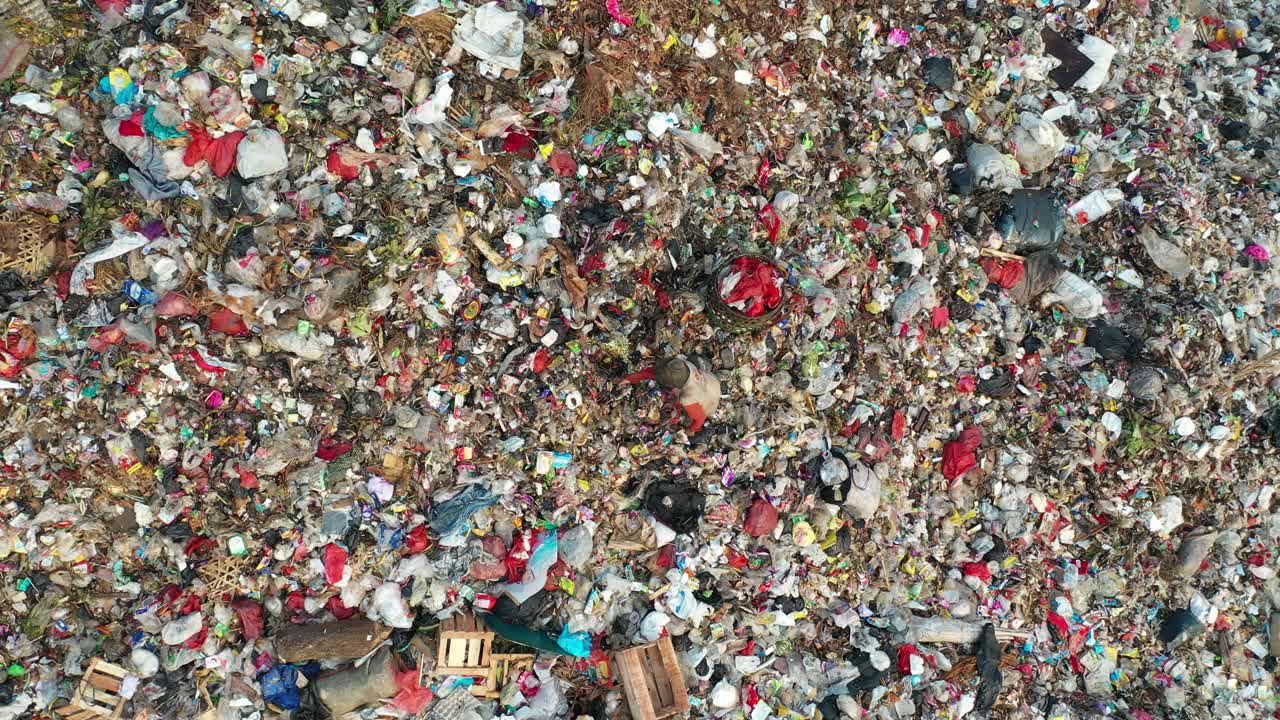 vista aérea de un vertedero