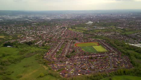 flyover of belfast city from the perspective of cavehill