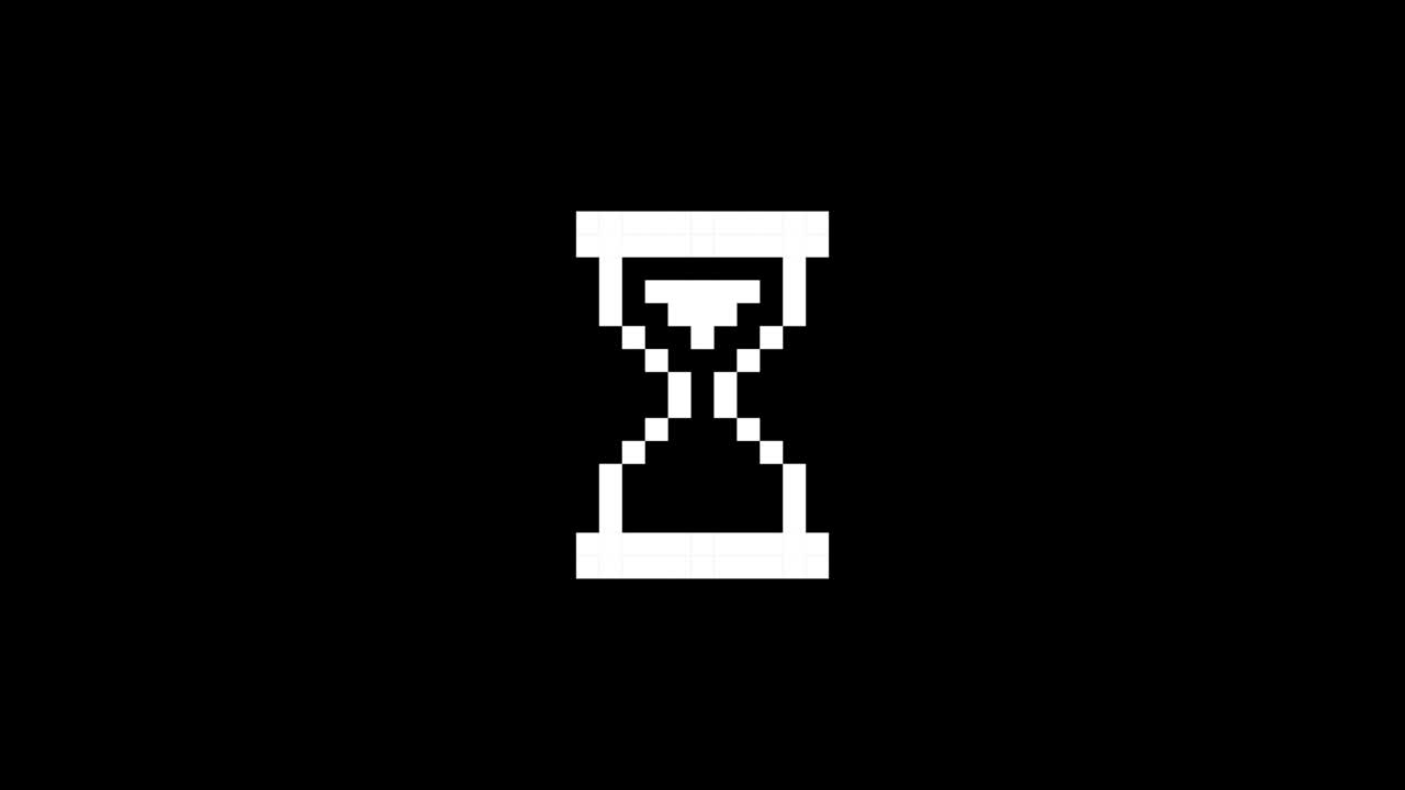 Loading Hourglass Cursor Loop Animation. 4K Video