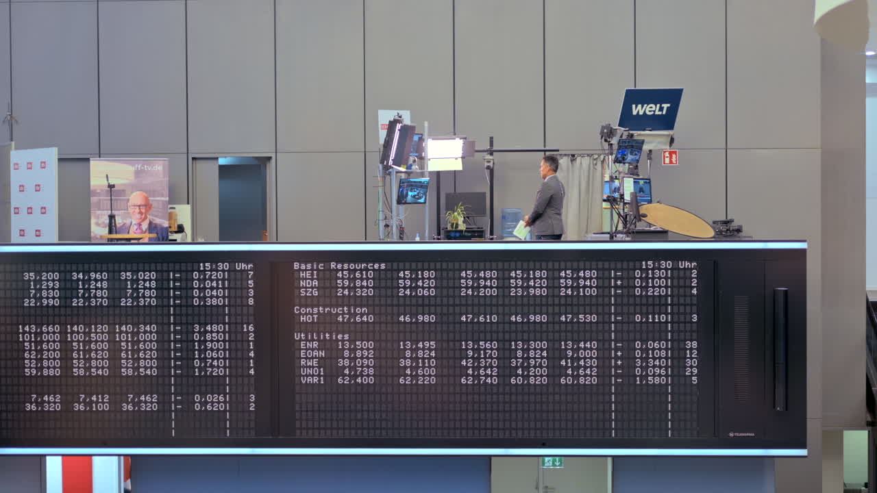 Frankfurt, Germany - November 13, 2022: People working at the Deutsche Borse AG